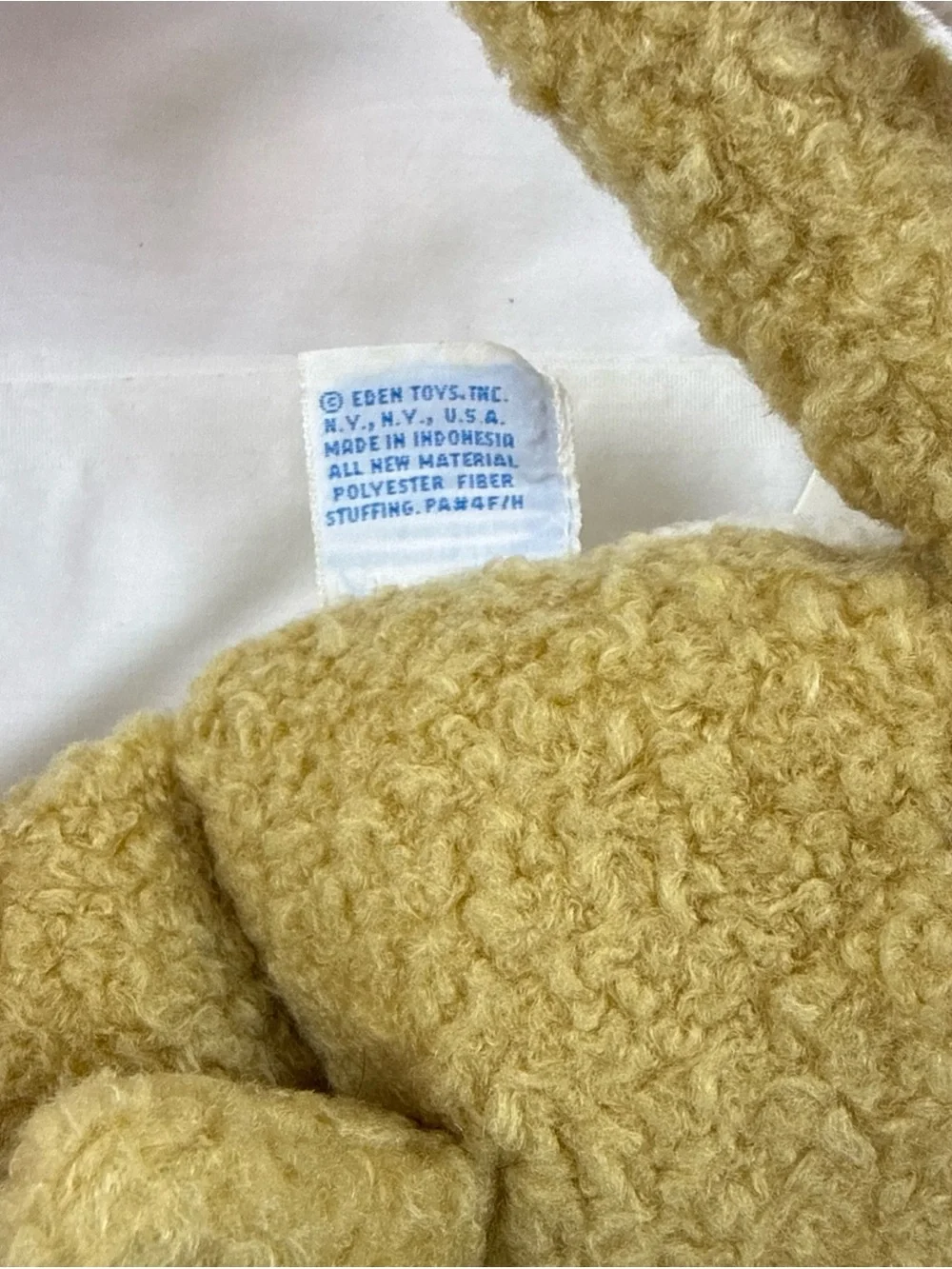 Vintage OshKosh B'gosh Tan & White Plush Puppy Toy